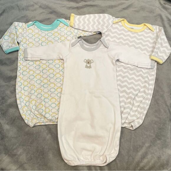 Set of 3 Luvable Friends Sleeper Gowns - Picture 1 of 3